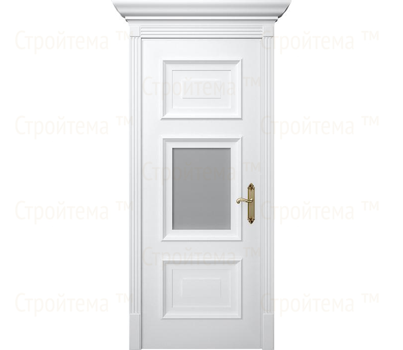 Дверь межкомнатная со стеклом Неаполь ДО5 с патиной