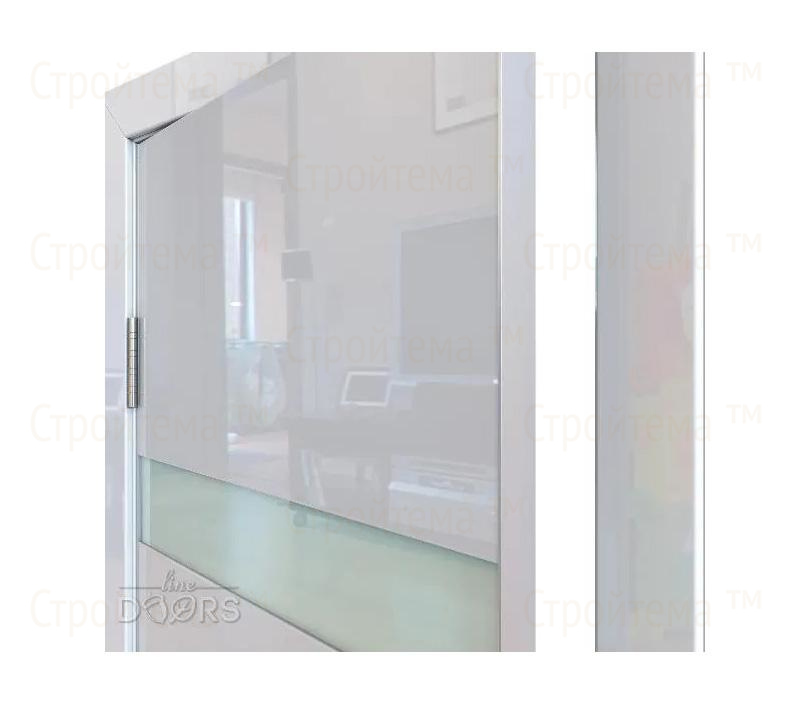 Дверь межкомнатная Линия дверей DO-502 (ДО-502) Белый глянец/стекло Белое