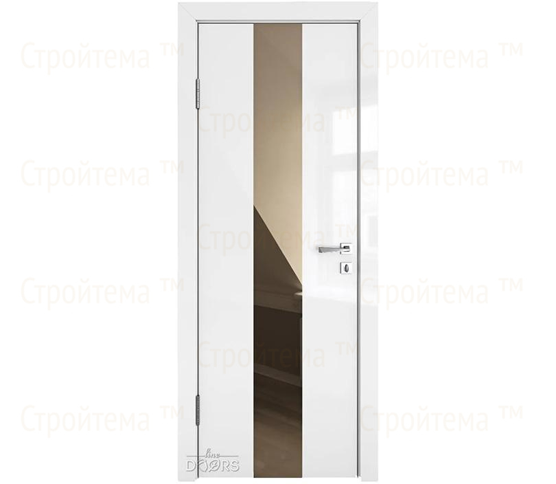 Дверь межкомнатная Линия дверей DO-510 (ДО-510) Белый глянец/зеркало Бронза