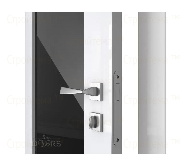 Дверь межкомнатная Линия дверей DO-DIANA/500 Белый глянец/Стекло черное