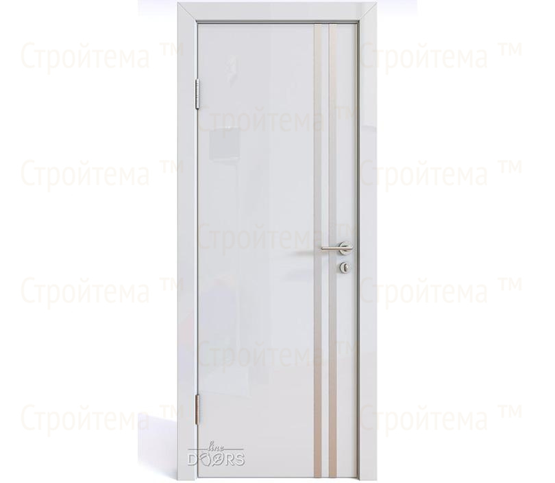 Дверь межкомнатная шумоизоляционная Линия дверей DG-606 (ДГ-606) Белый глянец