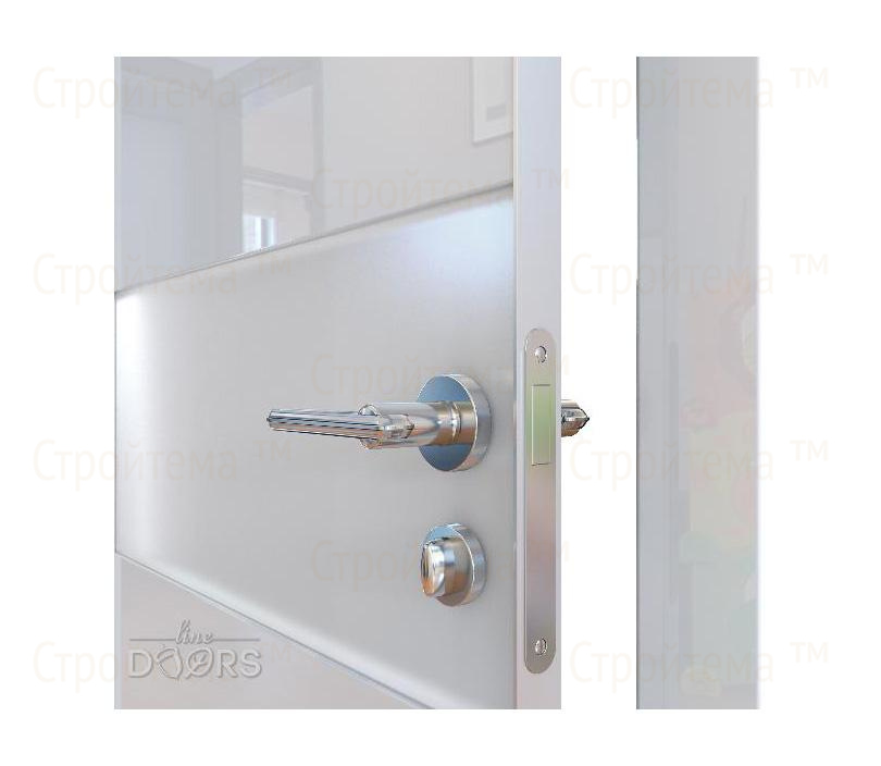 Дверь межкомнатная шумоизоляционная Линия дверей DO-601 (ДО-601) Белый глянец/Снег