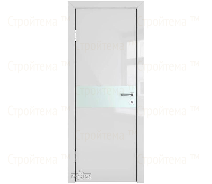 Дверь межкомнатная Линия дверей DO-509 (ДО-509) Серый глянец/Снег