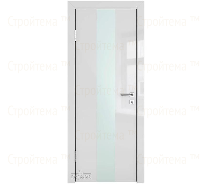 Дверь межкомнатная Линия дверей DO-510 (ДО-510) Серый глянец/Снег