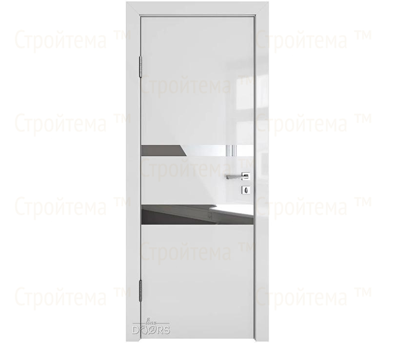 Дверь межкомнатная Линия дверей DO-512 (ДО-512) Серый глянец/зеркало