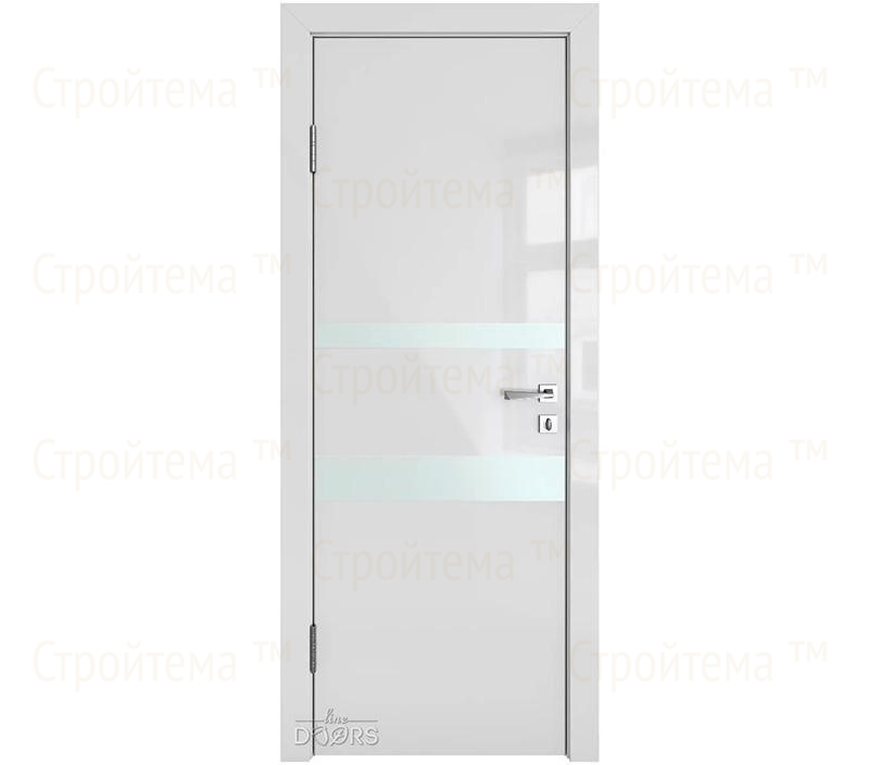 Дверь межкомнатная Линия дверей DO-512 (ДО-512) Серый глянец/Снег