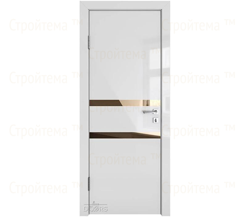 Дверь межкомнатная Линия дверей DO-513 (ДО-513) Серый глянец/зеркало Бронза