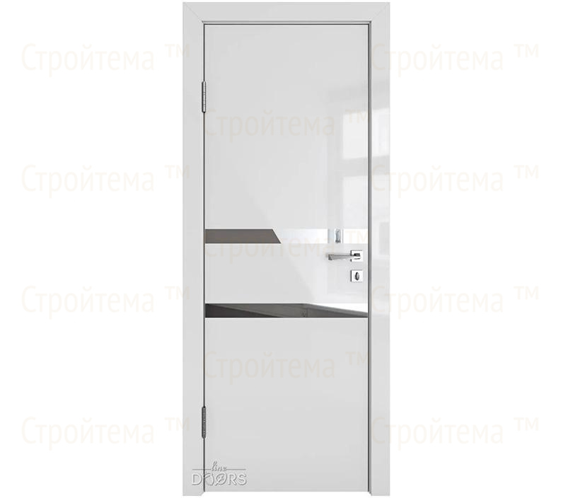 Дверь межкомнатная Линия дверей DO-513 (ДО-513) Серый глянец/зеркало