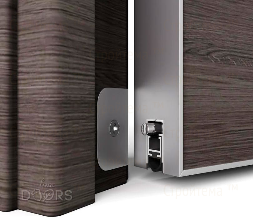 Дверь межкомнатная шумоизоляционная Линия дверей DG-605 (ДГ-605) Серый глянец
