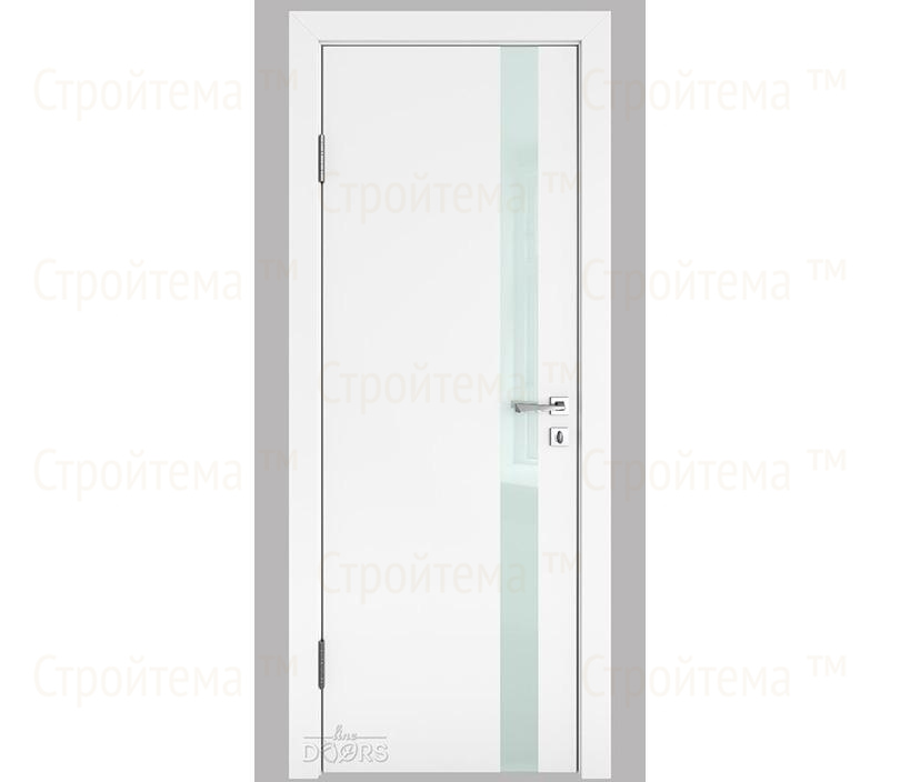 Дверь межкомнатная Линия дверей DO-507 (ДО-507) Белый бархат/стекло Белое