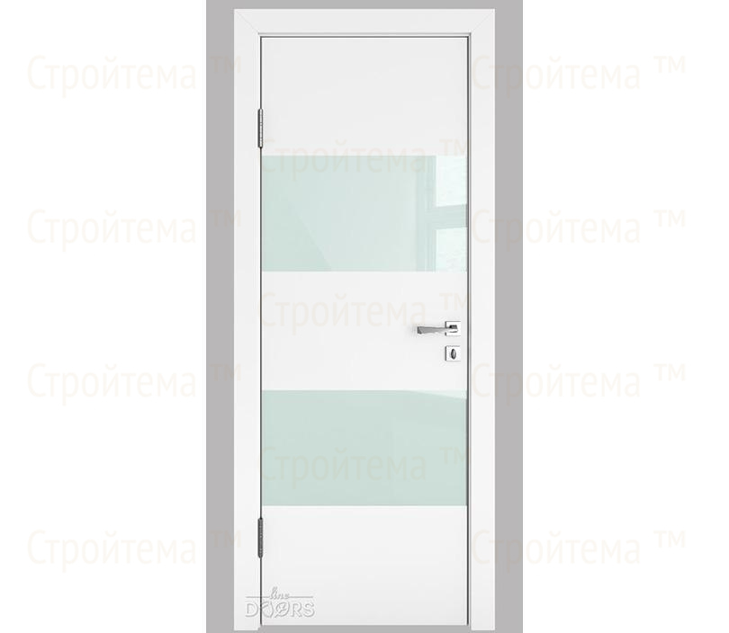 Дверь межкомнатная Линия дверей DO-508 (ДО-508) Белый бархат/стекло Белое