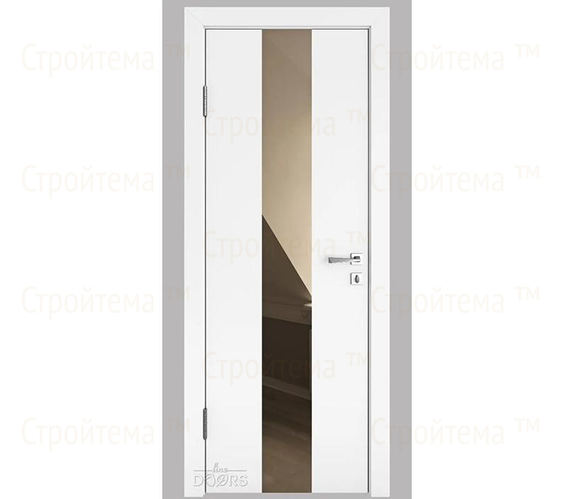 Дверь межкомнатная Линия дверей DO-510 (ДО-510) Белый бархат/зеркало Бронза