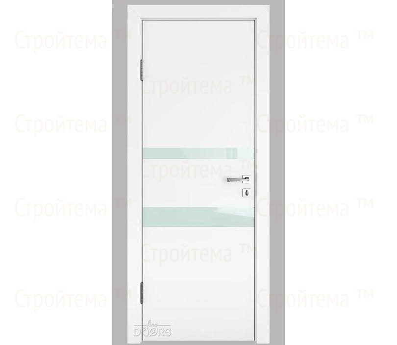 Дверь межкомнатная Линия дверей DO-512 (ДО-512) Белый бархат/стекло Белое