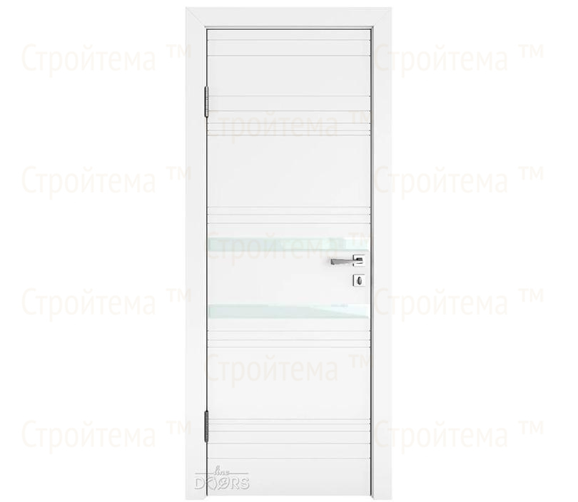 Дверь межкомнатная Линия дверей DO-515 (ДО-515) Белый бархат/стекло Белое