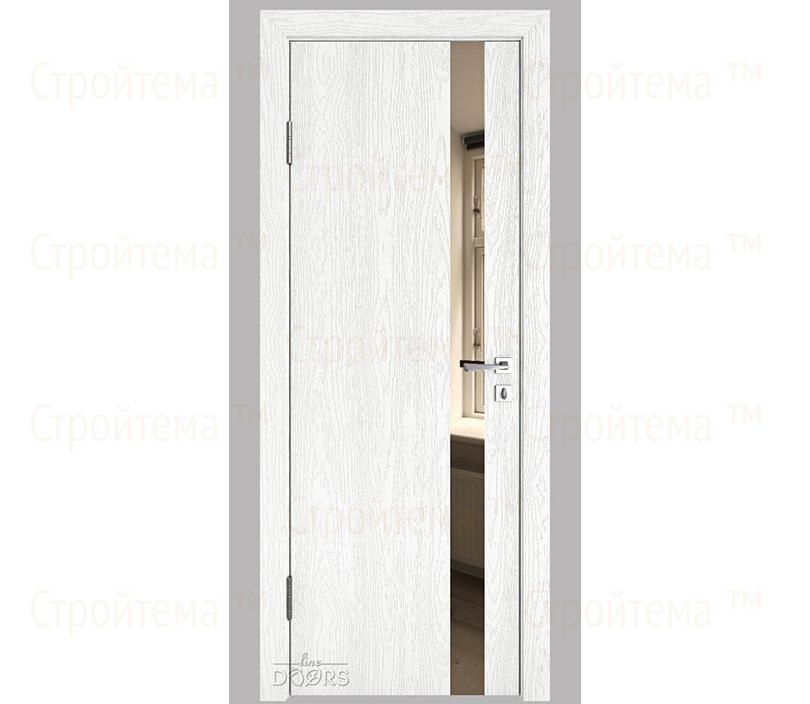 Дверь межкомнатная Линия дверей DO-507 (ДО-507) Белый глубокий/зеркало Бронза