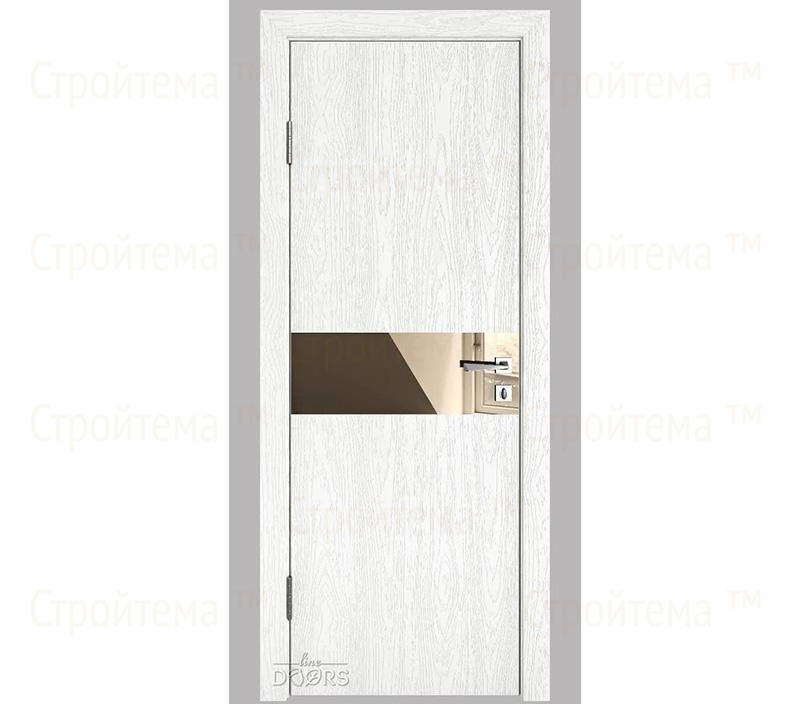 Дверь межкомнатная Линия дверей DO-509 (ДО-509) Белый глубокий/зеркало Бронза