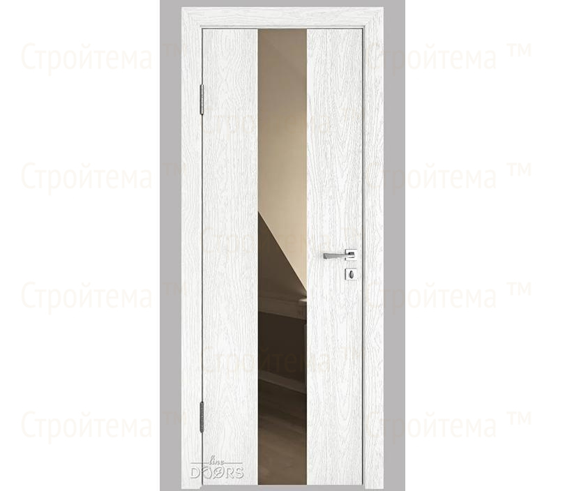 Дверь межкомнатная Линия дверей DO-510 (ДО-510) Белый глубокий/зеркало Бронза