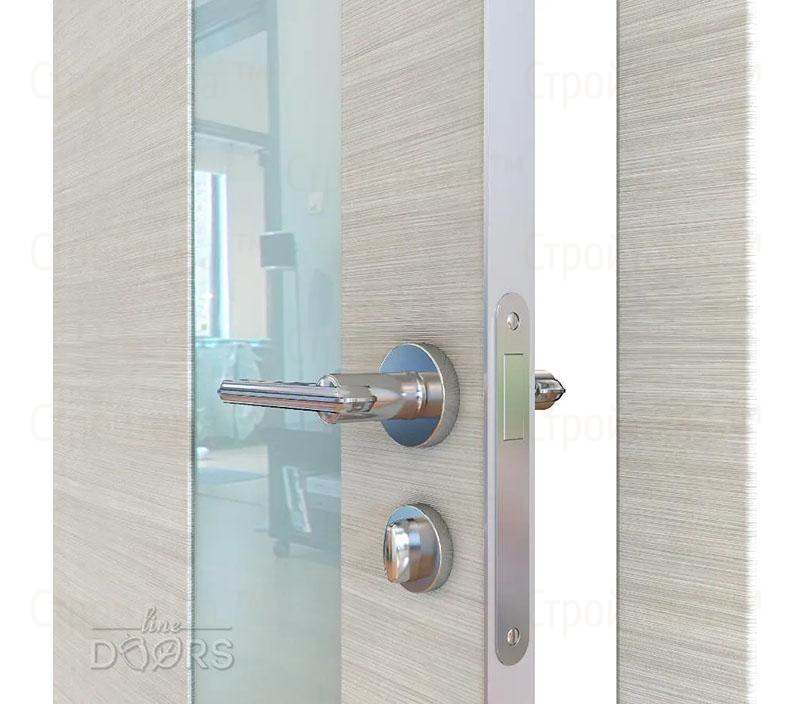 Дверь межкомнатная Линия дверей DO-504 (ДО-504) Ива светлая/стекло Белое
