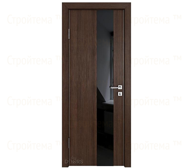 Дверь межкомнатная Линия дверей DO-504 (ДО-504) Мокко/стекло Черное