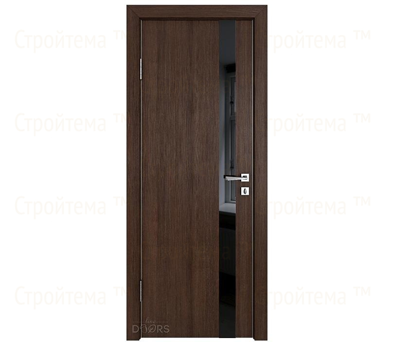 Дверь межкомнатная Линия дверей DO-507 (ДО-507) Мокко/стекло Черное