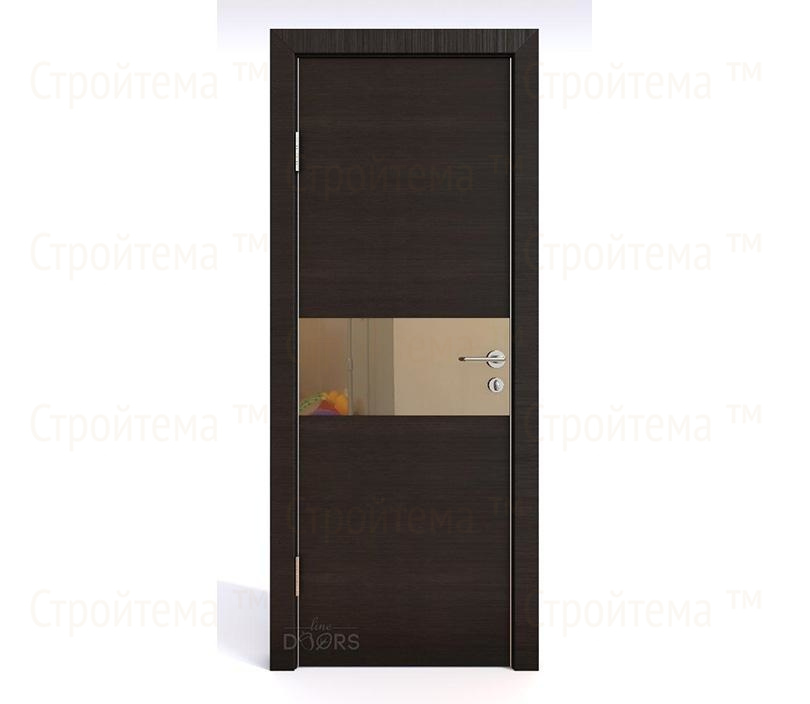 Дверь межкомнатная Линия дверей DO-501 (ДО-501) Венге горизонтальный/зеркало Бронза