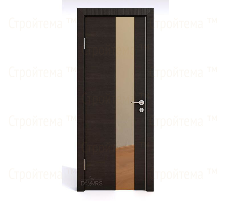 Дверь межкомнатная Линия дверей DO-504 (ДО-504) Венге горизонтальный/зеркало Бронза