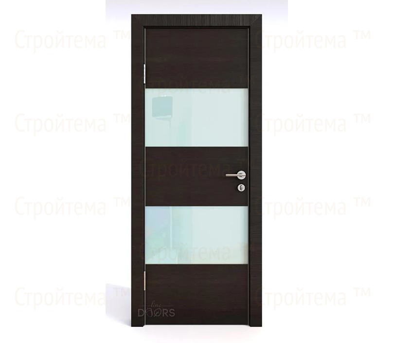Дверь межкомнатная Линия дверей DO-508 (ДО-508) Венге горизонтальный/стекло Белое