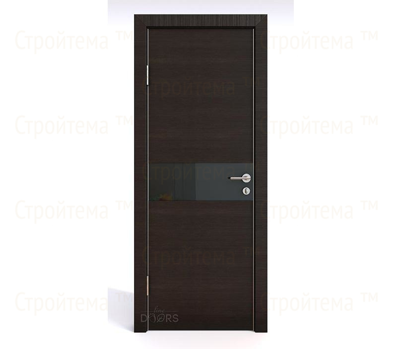 Дверь межкомнатная Линия дверей DO-509 (ДО-509) Венге горизонтальный/стекло Черное