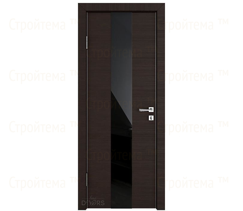 Дверь межкомнатная Линия дверей DO-510 (ДО-510) Венге горизонтальный/стекло Черное