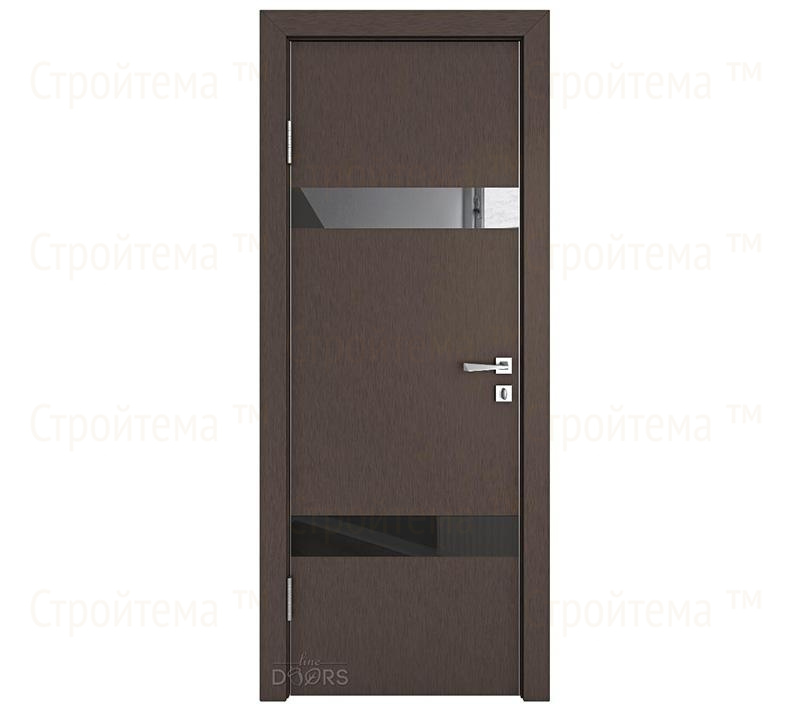 Дверь межкомнатная Линия дверей DO-502 (ДО-502) Бронза/стекло Черное