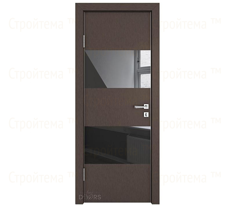 Дверь межкомнатная Линия дверей DO-508 (ДО-508) Бронза/стекло Черное