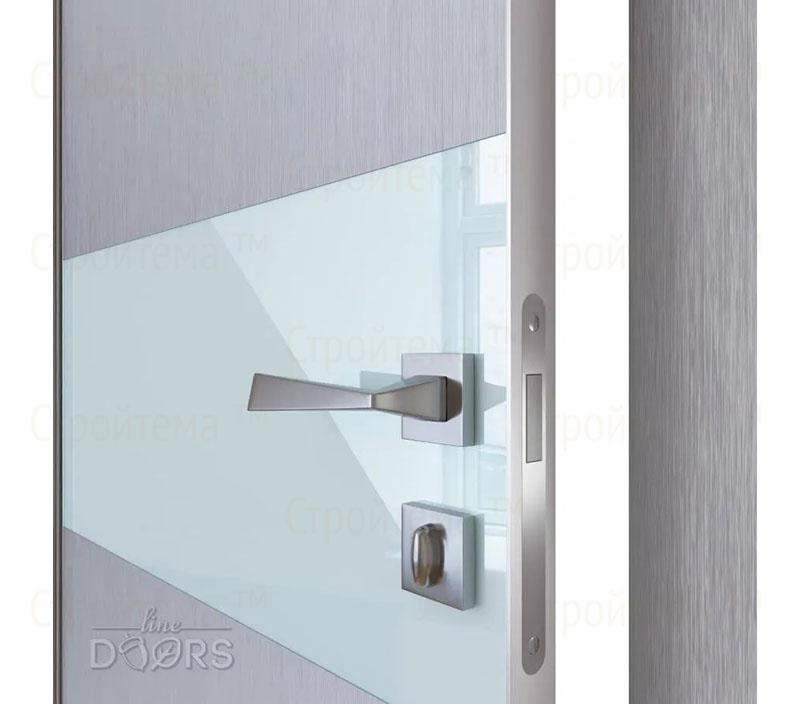 Дверь межкомнатная Линия дверей DO-501 (ДО-501) Металлик/стекло Белое