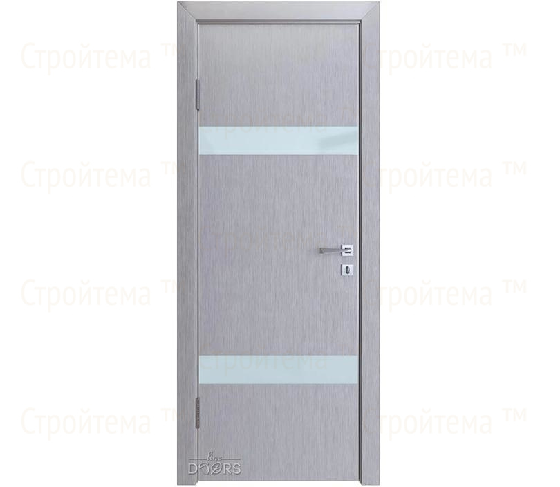 Дверь межкомнатная Линия дверей DO-502 (ДО-502) Металлик/стекло Белое
