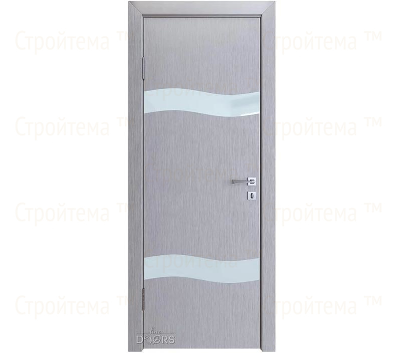 Дверь межкомнатная Линия дверей DO-503 (ДО-503) Металлик/стекло Белое