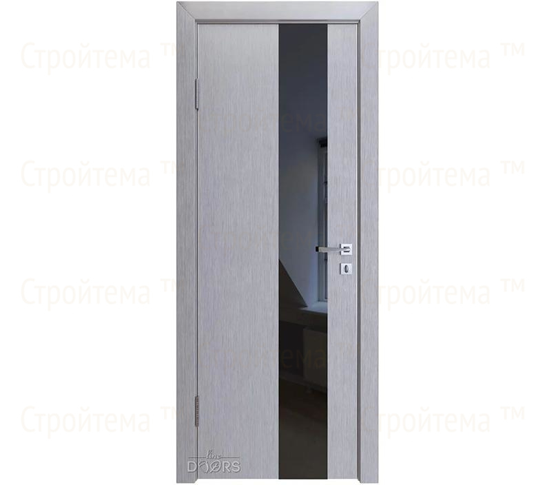 Дверь межкомнатная Линия дверей DO-504 (ДО-504) Металлик/стекло Черное