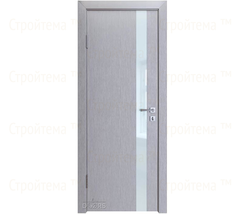 Дверь межкомнатная Линия дверей DO-507 (ДО-507) Металлик/стекло Белое