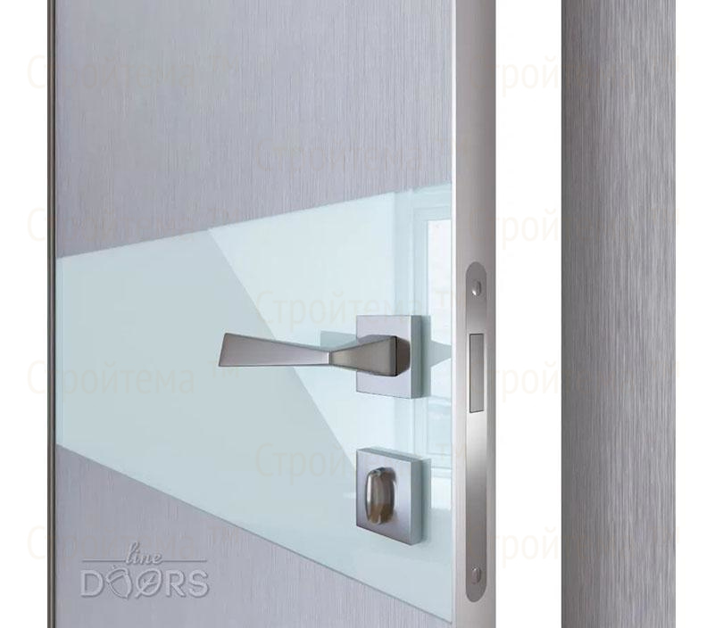 Дверь межкомнатная Линия дверей DO-509 (ДО-509) Металлик/стекло Белое