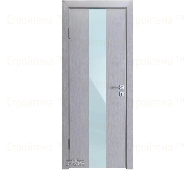 Дверь межкомнатная Линия дверей DO-510 (ДО-510) Металлик/стекло Белое