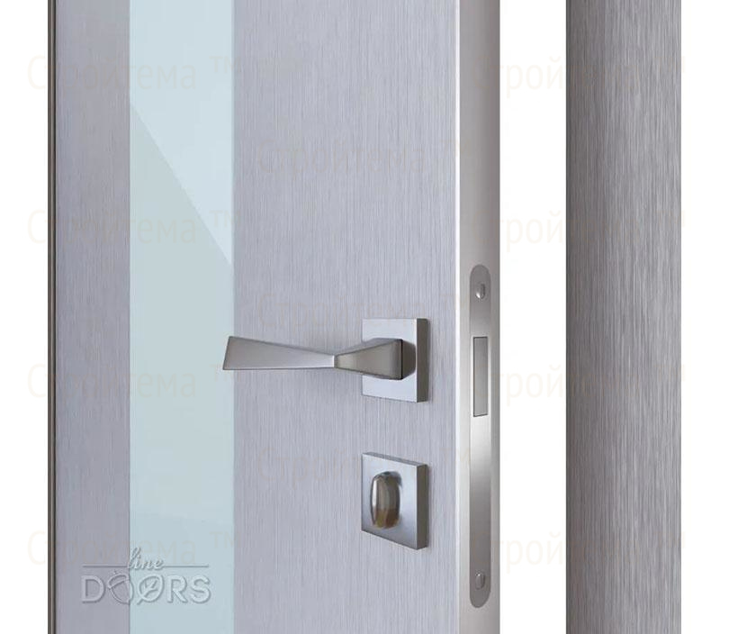 Дверь межкомнатная Линия дверей DO-510 (ДО-510) Металлик/стекло Белое