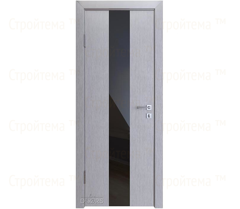 Дверь межкомнатная Линия дверей DO-510 (ДО-510) Металлик/стекло Черное