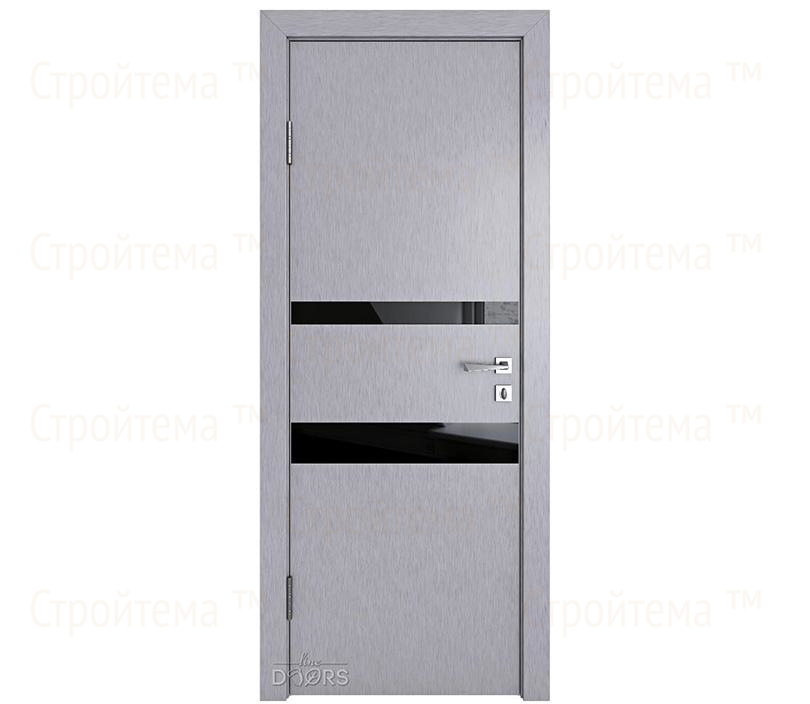 Дверь межкомнатная Линия дверей DO-512 (ДО-512) Металлик/стекло Черное
