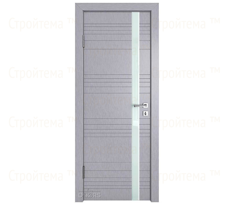 Дверь межкомнатная Линия дверей DO-514 (ДО-514) Металлик/стекло Белое