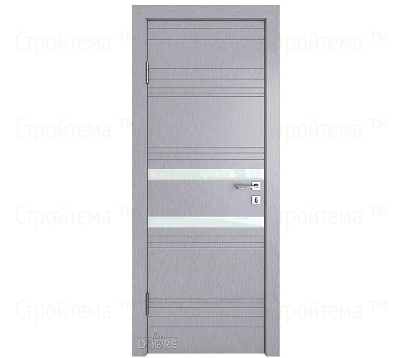 Дверь межкомнатная Линия дверей DO-515 (ДО-515) Металлик/стекло Белое