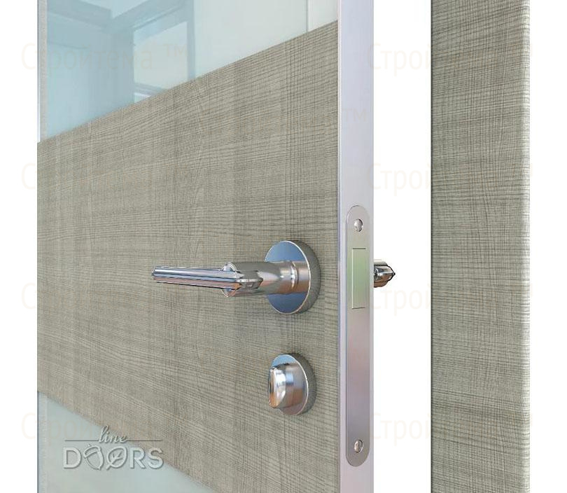Дверь межкомнатная Линия дверей DO-508 (ДО-508) Серый дуб/стекло Белое