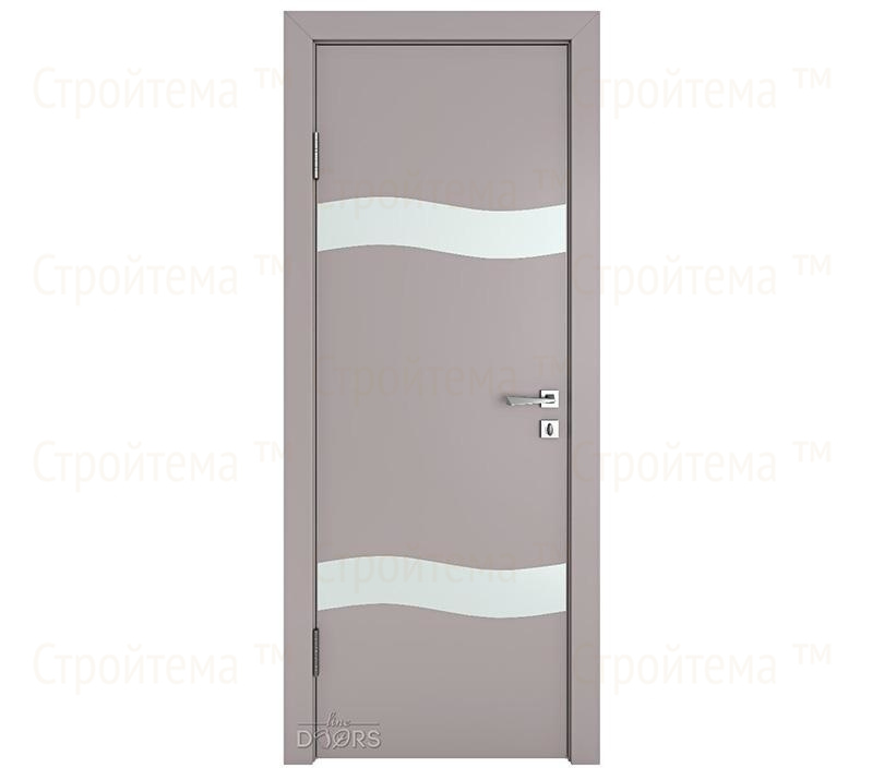 Дверь межкомнатная Линия дверей DO-503 (ДО-503) Серый бархат/Снег