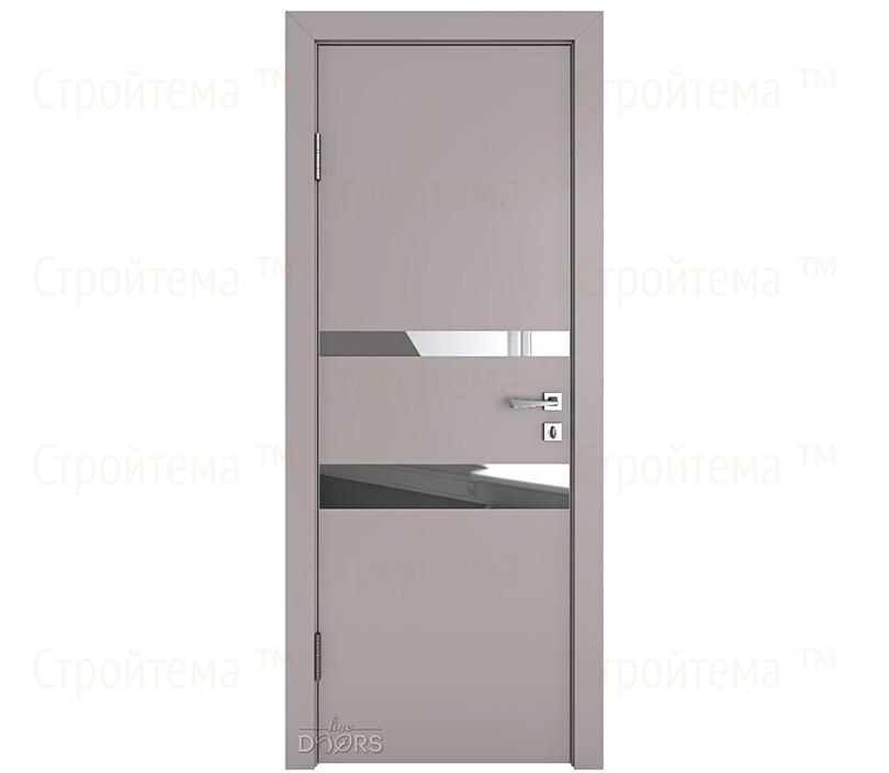 Дверь межкомнатная Линия дверей DO-512 (ДО-512) Серый бархат/Зеркало