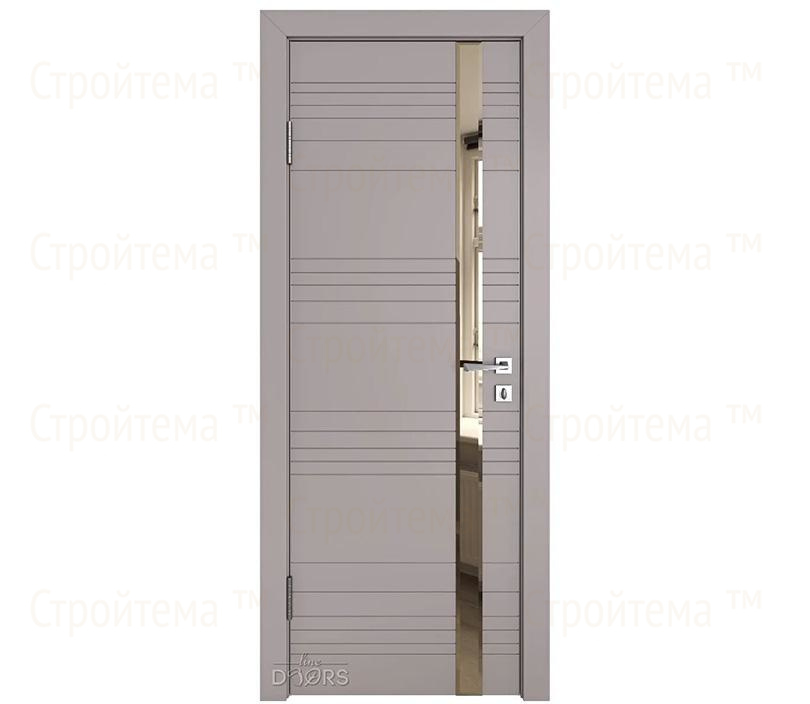 Дверь межкомнатная Линия дверей DO-514 (ДО-514) Серый бархат/зеркало Бронза