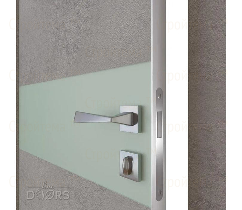 Дверь межкомнатная Линия дверей DO-509 (ДО-509) Бетон светлый/Снег