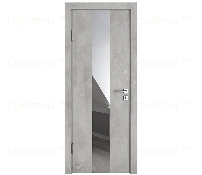 Дверь межкомнатная Линия дверей DO-510 (ДО-510) Бетон светлый/Зеркало