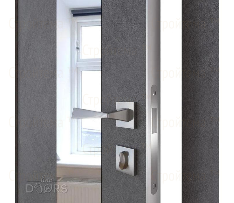 Дверь межкомнатная Линия дверей DO-504 (ДО-504) Бетон темный/Зеркало